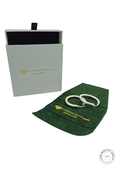 Luminosity Graft 925 Ayar Gümüş Halka Küpe – Klasik & Modern Tarz, Günlük Kullanım İçin