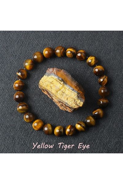 Perlavita Certified Real Tiger Eye Courage and Strength Bracelet |   Focus Stone