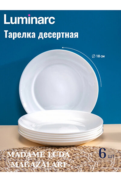 Luminarc Arcopal Zelie (BEYAZ) 24 Parça 6 Kişilik Yemek Takımı.(SERVİS-YEMEK-PASTA-ÇORBA)Madame Luda.