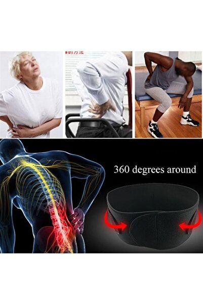 Generic Rayek Adjustable Sports Back Support Belt - Black
