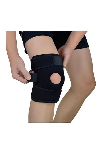 Generic Rayek Neoprene Compression Knee Strap - Black - WBS-047