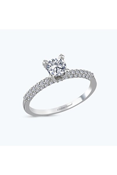 Altınbaş Pırlanta Kolları Taşlı Tektaş Yüzük