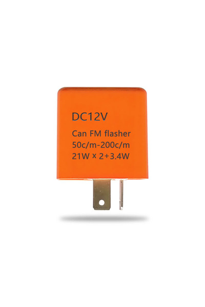 Choice Orange 2Pin Motorcycle LED Flasher Relay Adjustable Frequency Turn Sig...