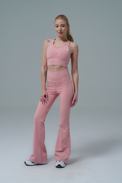 George Phoenix Aero Motion - Powder High Waist Push-Up Recovery Flared Leggings