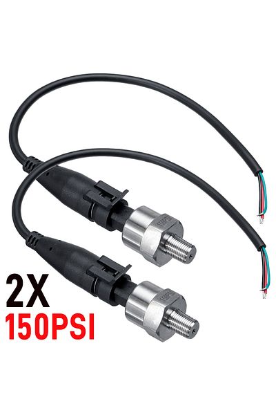 Choice قطعتان 1/2 × 150 رطل لكل بوصة مربعة تيار مستمر 5 فولت 1/8npt محول ضغط مستشعر إرسال زيت هواء ماء من الفولاذ المقاوم للصدأ