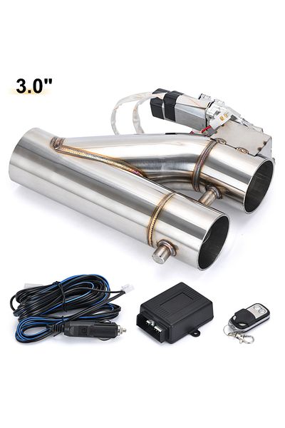 PQY 3.0 Inch Emp87 Universal Stainless Steel 304 2.0" 2.25" 2.5" 3" Dual-valve Electric Exhaust Downpipe