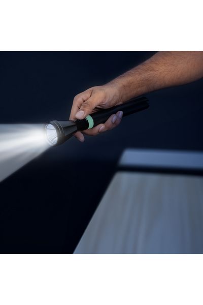 Olsenmark Led Torch With 2000m Range | 4000mah Battery, Cree Xpe, Portable, Military-grade Build