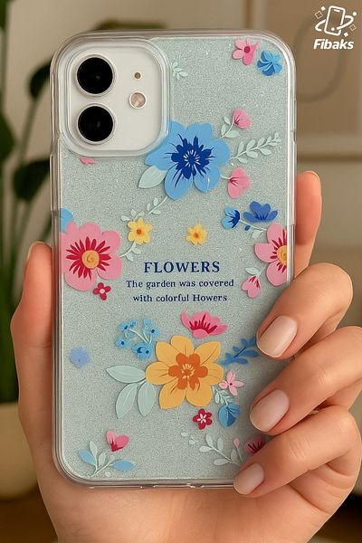 Fibaks حافظة متوافقة مع هاتف Apple iPhone 12/12 Pro، غطاء أزرق فضي ممتص للصدمات ملون وممتص للصدمات
