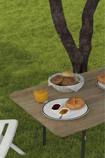 FYZEVGEREÇLERİ Sunset 60X80 cm Folding Camping Table Balcony Garden Table Picnic Table