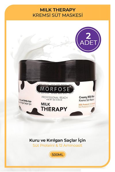 Morfose Milk Therapy Mask 500 Ml - 2 Pieces