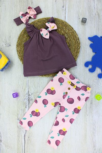 EYMİRGİYİM Bow Bandana Girl's Outfits Baby Suit 9/12 Months, 12/18 Months, 18/24 Months, 24/36 Months
