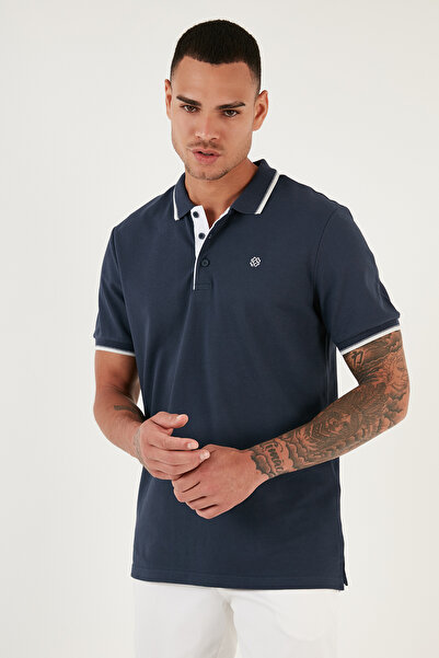 Buratti 100% bavlna Tričko Regular Fit Polo s límečkem na knoflíky Pánské tričko Polo s límečkem 5902118