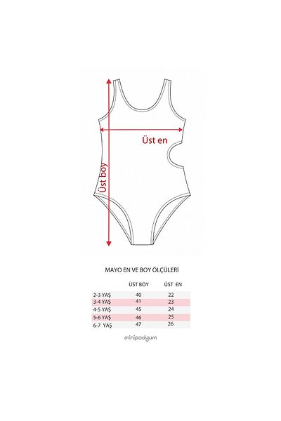 Minipodyum Girl's Floral Printed Swimsuit