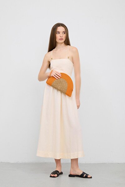 Shule Bags Найпомаранчевіший плетений клатч ручної роботи