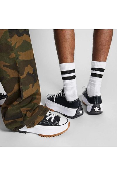 converse Black Run Star Hike Canvas Platform Sneaker - Casual Παπούτσια