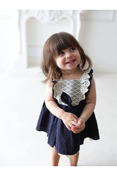 aysskids Baby Girl Dress with Lema Bandana