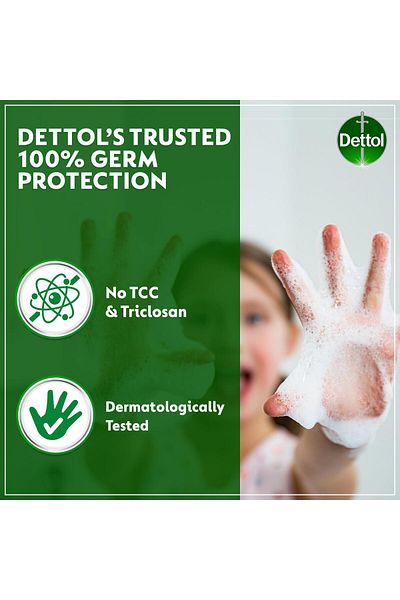 Dettol Sensitive Liquid Handwash Pump, Lavender & White Musk Scent, 400ml x 4