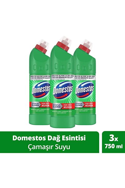 Domestos Çamaşır Suyu Dağ Esintisi 750 ml X3 Adet