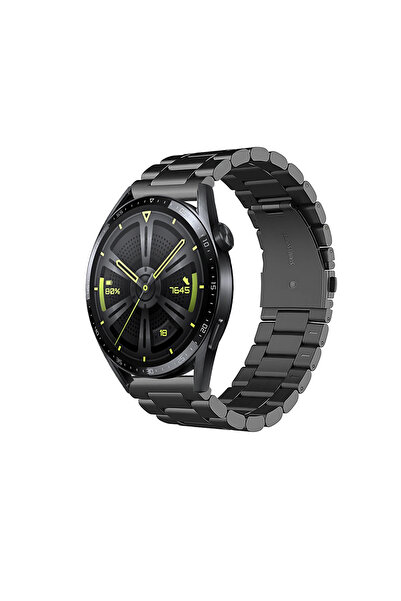 Tagomoon Huawei Watch Gt3 46mm Uyumlu Kordon Klasik Baklava Model Paslanmaz Ç...