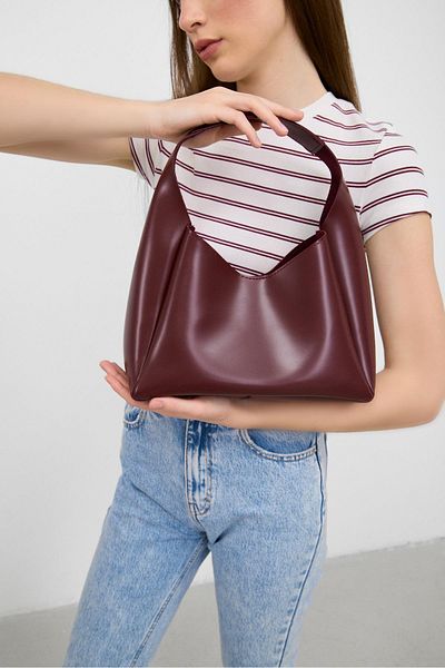 Shule Bags Geantă de umăr roșu Claret cu cățeluș mono