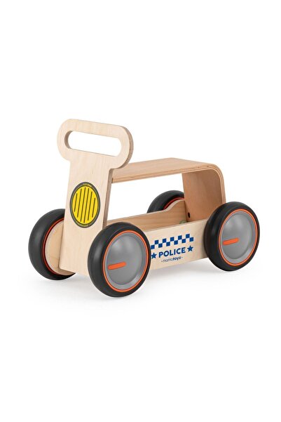 MAMATOYZ Ahşap Yürüteç Yürüme Yardımcısı Teker Hız Ayarlı Ilk Adım Arabası - Drivemewood Polis