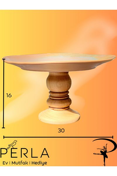 Porland StoneWare Savna Footed Plate 30 cm