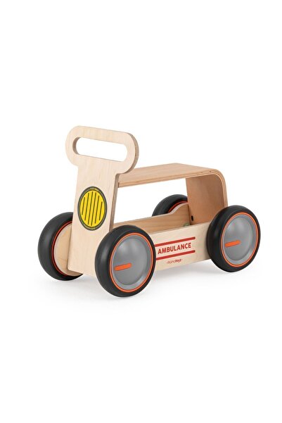 MAMATOYZ Driveme Wood Ambulans | Yürüteç - Bin Sür - Oyuncak Deposu