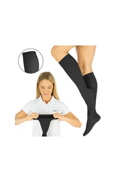 zenifique Set of 2 Zenifique Compression Socks, Compression Stockings, Black, Size S-M