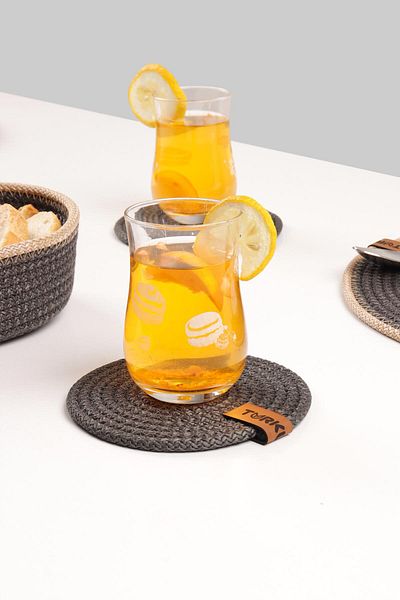 Pikas Decorative Snail Jute Woven Coaster, 6-Piece Coaster