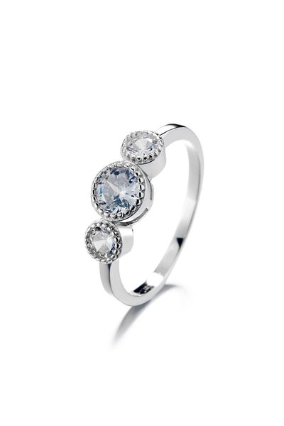 delis Inel Argint 925, Jw1352, Model Elegant Cu Pietre, Placat Cu Rodiu