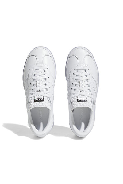 adidas Pantofi sport cu platformă pentru femei Gazelle Bold, alb