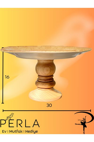 Porland Stoneware Natura Footed Plate 30 Cm