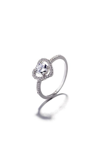 delis Inel Argint 925, Jw1375, Model Inima, Placat Cu Rodiu
