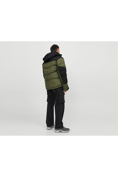 Jack & Jones Jack Jones Jcootis Sn Erkek Günlük Mont (Suya Dayanıklı) 12239001-OLIVE-NIGHT Haki