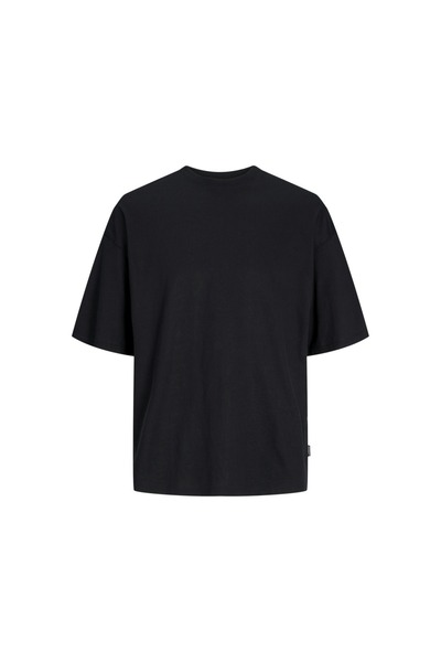Jack & Jones Tricou negru cu gât rotund pentru bărbați Jack&Jones Grand Oversize