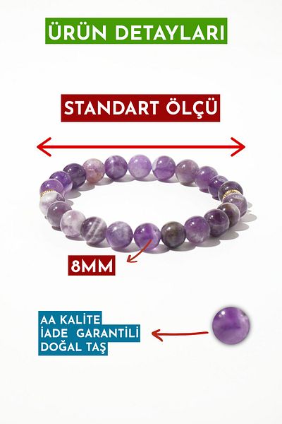 Orenda Design Amethyst Stone Natural Stone Bracelet (Stone of Emotional Balance) 1St Quality Natural Stone