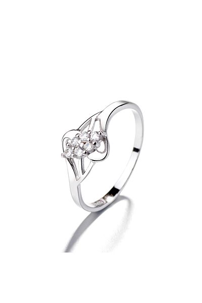 delis Inel Argint 925, Jw1386, Model Elegant Cu Pietre, Placat Cu Rodiu