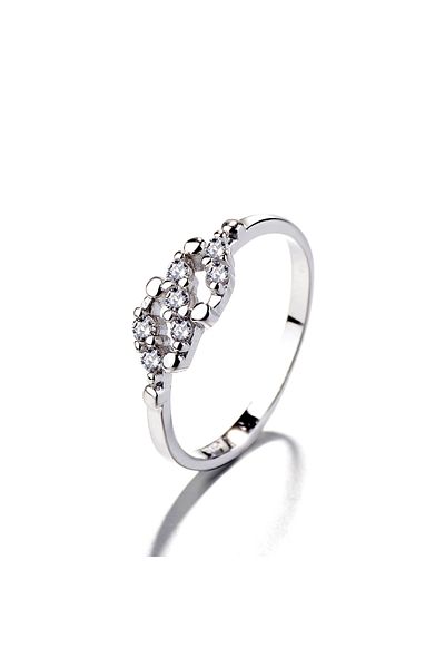 delis Inel Argint 925, Jw1381, Model Elegant Cu Pietre, Placat Cu Rodiu