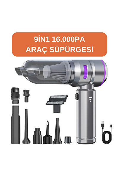 Genel Markalar 16000PA Üflemeli Güçlü Vakumlu Ev Ofis Araç Süpürgesi Güçlü El...