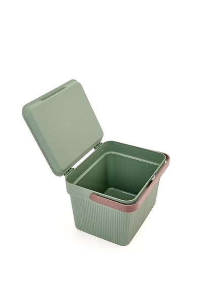 HOMİNG Homing Soft Green Multi-Purpose Handle and Lid Detergent Storage Box Organizer 6Lt