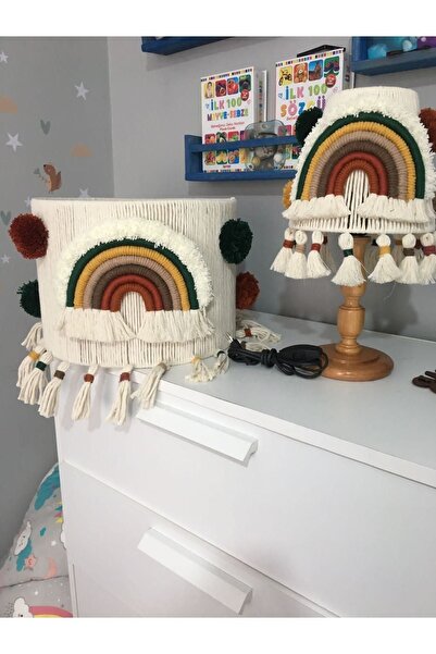 Tasarı Sanatı Bebek/çocuk Odası Makrome Özel Tasarım Avize Abajur 2li Set