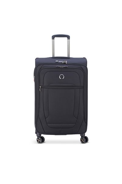 Delsey Helium Dlx 2.0 71cm Softcase Expandable 4 Double Wheel Check-in Luggage Trolley Black