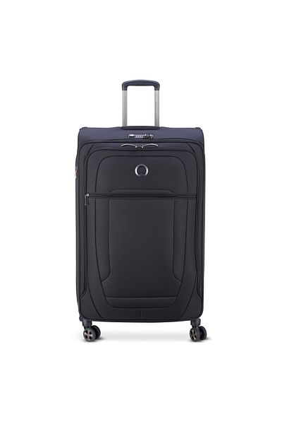 Delsey Helium Dlx 2.0 83cm Softcase Expandable 4 Double Wheel Check-in Luggage Trolley Black