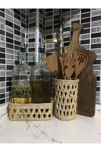 Tasarı Sanatı Домашен декор Кухня 2-компонентен органайзер за масленка и лъжи...