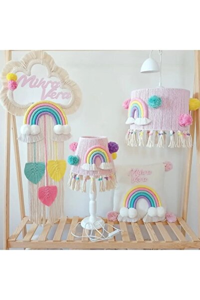 Tasarı Sanatı Bebek Odası Özel Tasarım Avize-abajur(BEYAZ DEĞİL AHŞAP AYAKTIR...