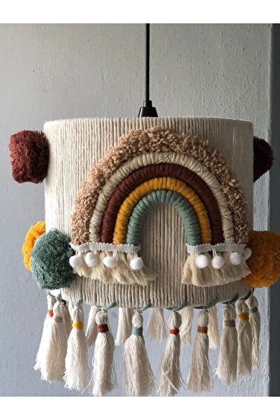 Tasarı Sanatı Bebek / Çocuk Odası %100 El Işçiliği Makrome Gökkuşaklı Bebek V...