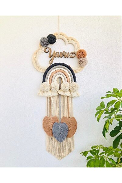 Tasarı Sanatı Bebek/çocuk Hediyelik Isimli Makrome Bulut Kapı Süsü Hastahane ...