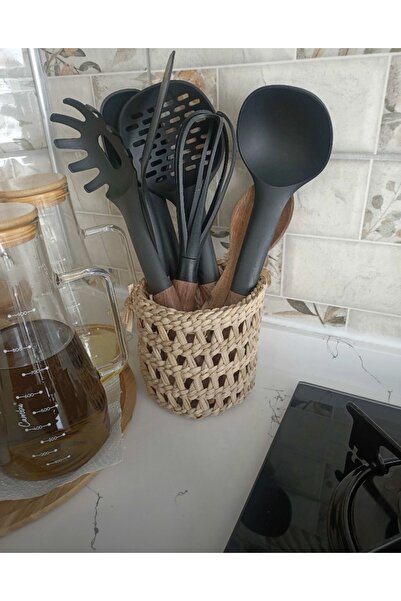 Tasarı Sanatı Διακόσμηση σπιτιού Ψάθινο καλάθι πολλαπλών χρήσεων για κουτάλια