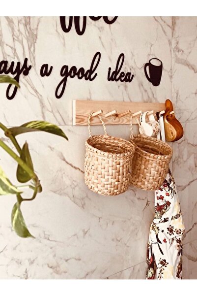 Tasarı Sanatı Ev Dekorasyon Mutfak 2Li Organizer Çok Amaçlı Düzenleyici Hasır Sepet