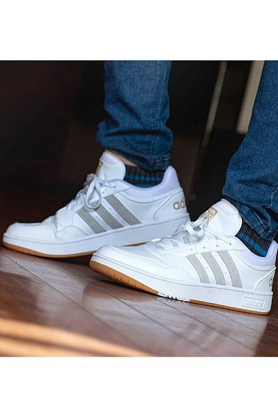 adidas Hoops 3.0 White Sneakers - Casual Sneakers